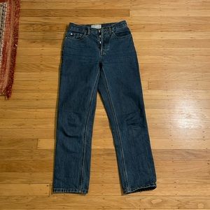 everlane 90s cheeky jean size 23 crop in deep atlantic